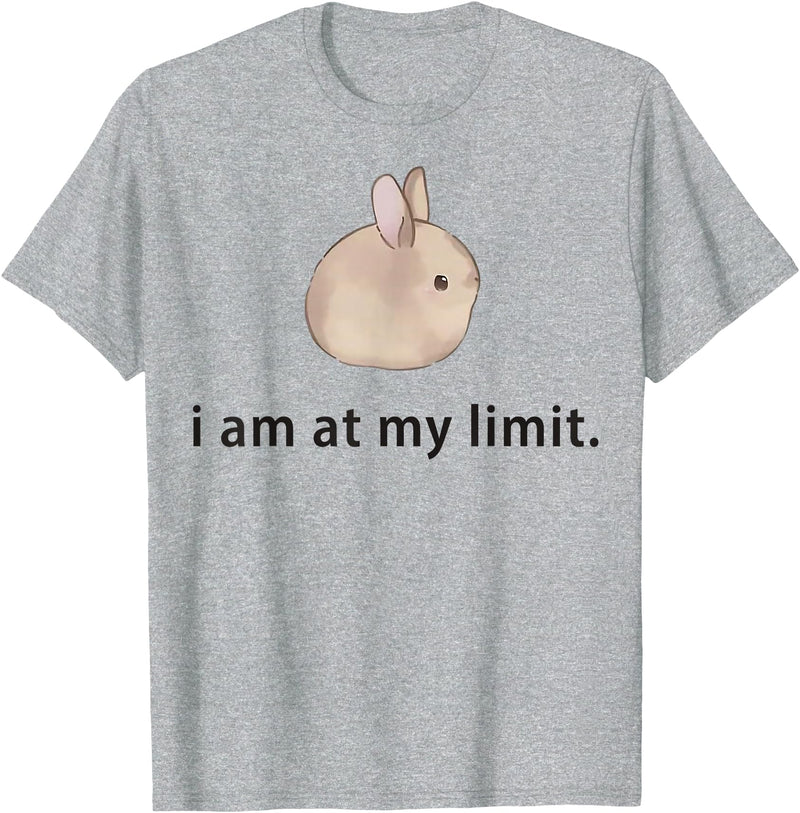 I Am at My Limit Rabbit T-Shirt in Heather Grey