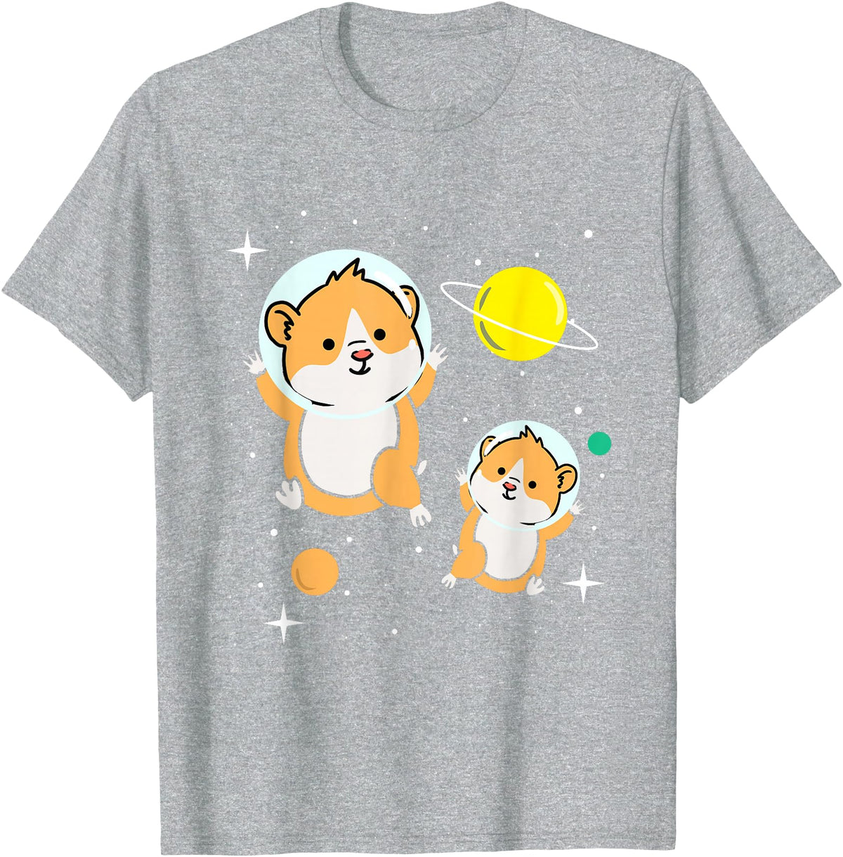 Hamster In Space Hamster Lover Gift T-Shirt - Heather Grey