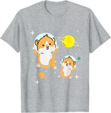 Hamster In Space Hamster Lover Gift T-Shirt - Heather Grey