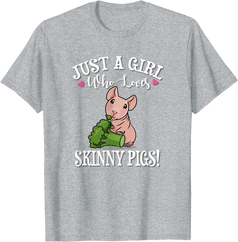 Owner Of Skinny Guinea Pig Gifts Shirts & Hoodies Kids Funny Girl Who Loves Hairless Guinea Pig Mom Lover T-Shirt - Heather Grey