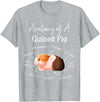 Cute & Funny Guinea Pig Gifts For Women Men Kids x Anatomy Of A Guinea Pig T-Shirt - Black, Small - Heather Grey