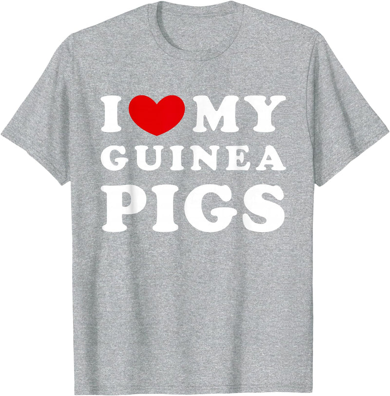 Love For My Guinea Pigs Gift I Love My Guinea Pigs, I Love My Guinea Pigs T-Shirt - Heather Grey