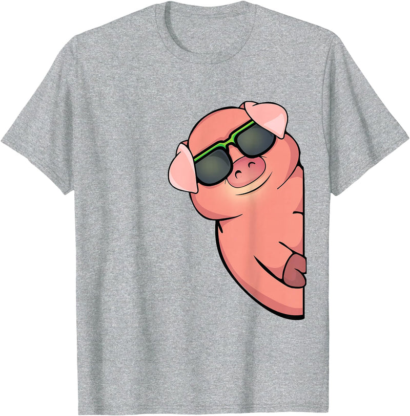 Pig Gift For Pig Lovers Pig Lover Women Men Swine Farm Animals Pet Pig T-Shirt - Heather Grey