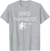 Birdwatching | Bird Photographer Gifts Unisex-Adults Black Short Sleeve T-Shirt Small Bird Photography T-Shirt - Heather Grey