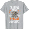 Halloween by Joy Haus Creepin It Real with My 4th Grade Monsters Halloween Teacher T-Shirt - Heather Grey