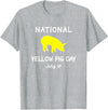 Porker Apparel Co National Yellow Pig Day T-Shirt - Heather Grey