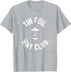Tin Foil Hat Club with UFO Cow Abduction T-Shirt - Heather Grey
