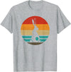 Rabbit Retro Style Vintage T-Shirt in Heather Grey