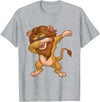 Lion Animal Gifts Funny Animal Gift Idea Polka Dot Cool Lion T-Shirt - Heather Grey