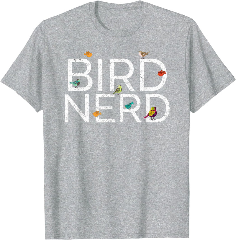 EpicWear Bird Nerd Bird Watcher Watching tshirt T-Shirt - Heather Grey
