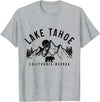 We Love Lake Tahoe - California Nevada Lake Tahoe California Nevada Mountains Bear Nature Vintage T-Shirt - Heather Grey