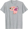 RWS235 When Pigs Fly, Flying Pig T-shirt T-Shirt - Heather Grey