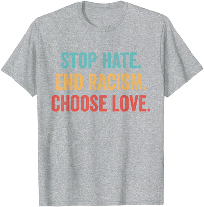 Cow Choose Love Buffalo Stop Hate End Racism T-Shirt