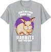 Ain't No Fun When the Rabbits Got the Gun Jumpy Rabbits T-Shirt in Heather Grey