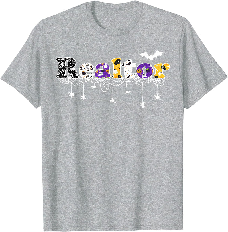 Realtor Halloween Costume Realtor Halloween Real Estate Agency T-Shirt - Heather Grey