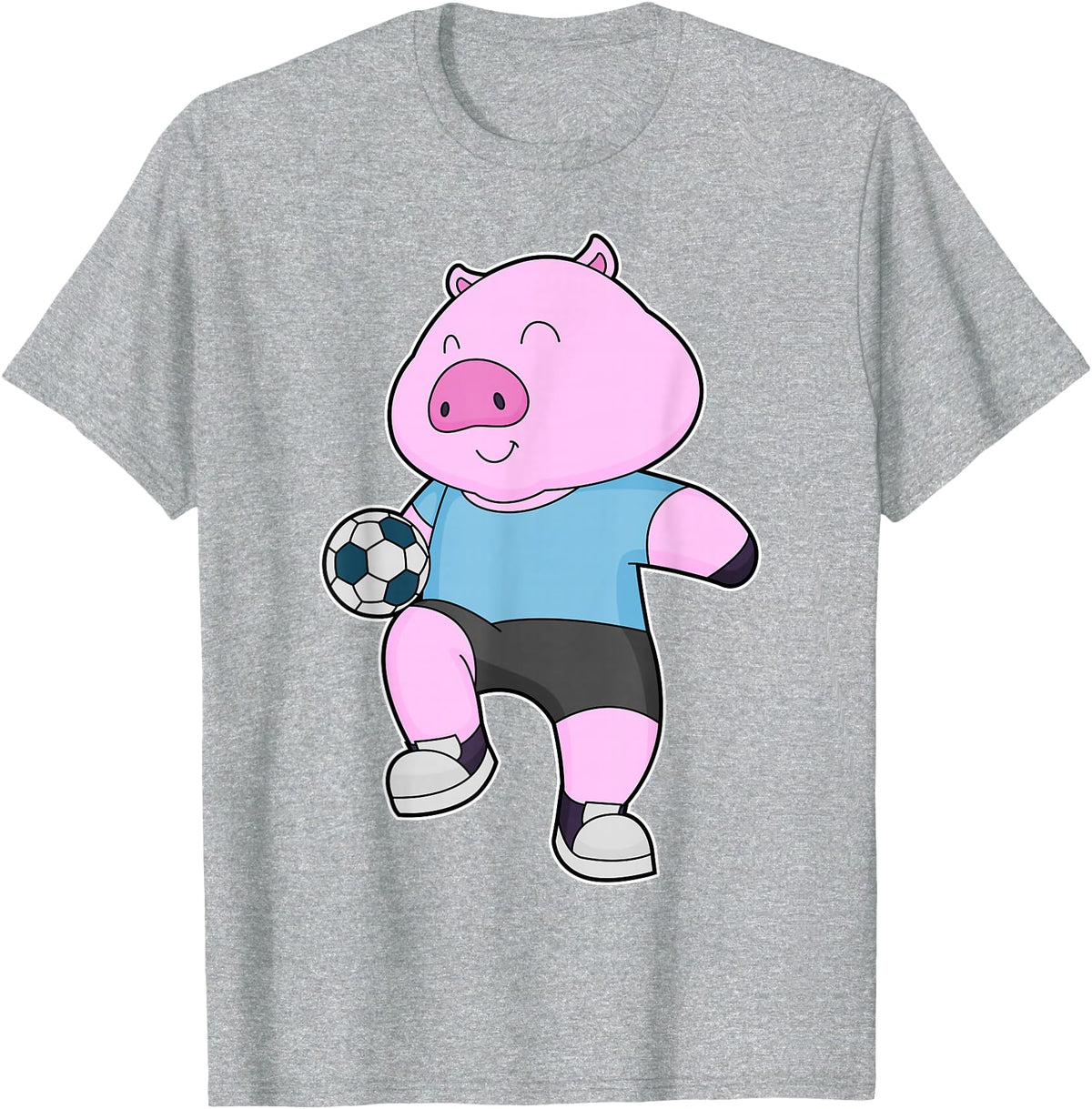 Snabdesign84 Pig Soccer player Soccer Sports T-Shirt - Heather Grey