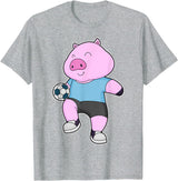Snabdesign84 Pig Soccer player Soccer Sports T-Shirt - Heather Grey
