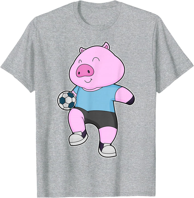 Snabdesign84 Pig Soccer player Soccer Sports T-Shirt - Heather Grey