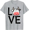 Kids Cow Design for Cow Lovers LOVE Cows Stuff | Cow Lover Stuff | Kids Cow T-Shirt - Heather Grey