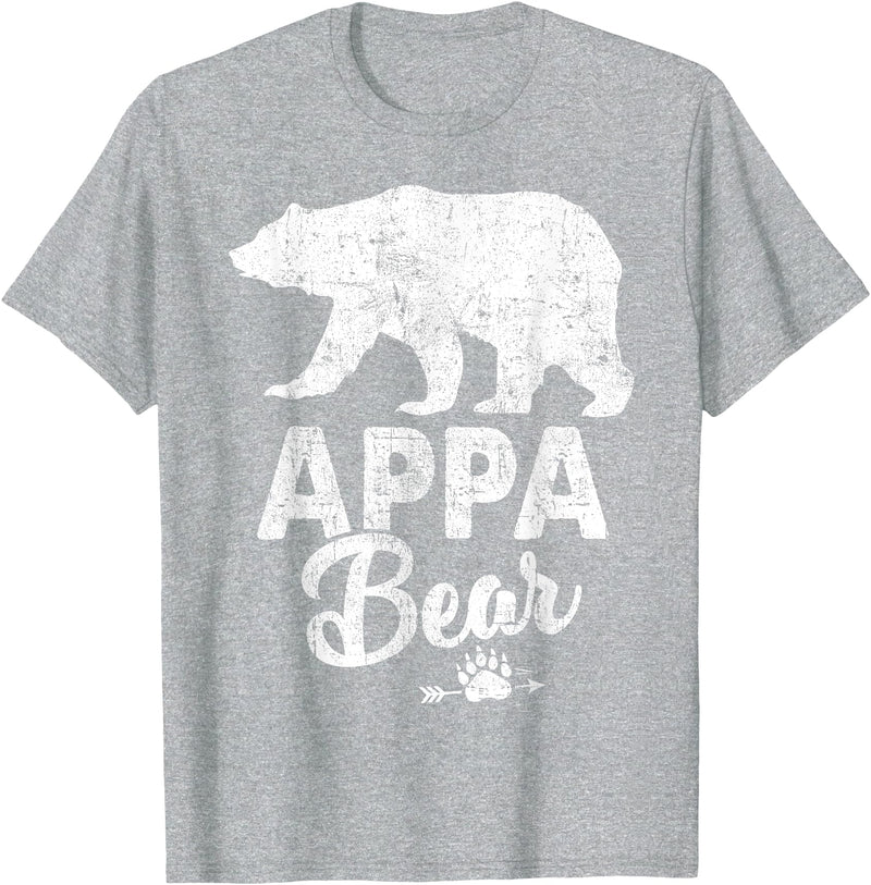 Appa Bear Fathers Day T-Shirt Funny Appa Bear Father's Day Shirt T-Shirt - Heather Grey