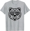 Funny Mothers Mama Bear Face Mama Bear Face Sunglasses Mother Mom Mommy T-Shirt - Heather Grey