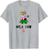 FUN DANCING ANIMALS GIFT T-SHIRTS Hawaiian Hula Dancing Cow, Funny Gift T Shirt, Dk T-Shirt - Heather Grey