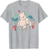 Disney Winnie The Pooh Classic Illustration Piglet and Pooh T-Shirt - Heather Grey