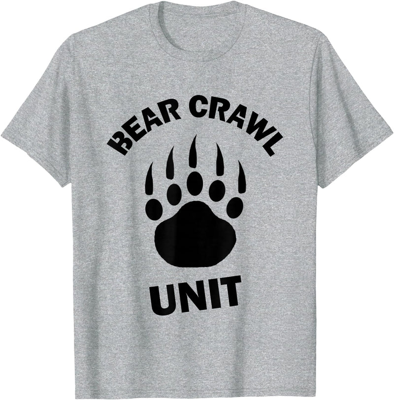 Food Sweat and Beers Bear Crawl Unit T Shirt T-Shirt - Heather Grey