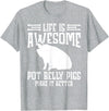 Pot Belly Pig Clothing & Pig Stuffed Animal Pot Belly Pig Enrichment Toys Pig Food Pot Belly Pig Lover T-Shirt - Heather Grey