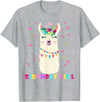 Llamazing Birthday Party Outfit Llama Lovers Birthday Girl Cute Llama Alpaca Kids Llamazing T-Shirt - Heather Grey