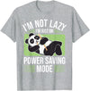 Cute Panda Gifts Panda Bear - Power Saving Mode - Panda T-Shirt - Heather Grey