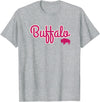 Buffalo NY Designs Buffalo NY Pink Color Logo, Buffalo Pride T-Shirt - Heather Grey