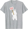Math & Mirth Designs Save the Teachers Cute Polar Bear T-Shirt T-Shirt - Heather Grey