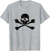 DATZLYF Skull and Crossbones t-shirt T-Shirt - Heather Grey