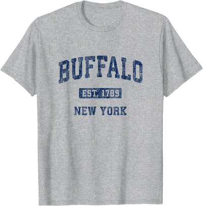 Cow Buffalo New York Ny Vintage Athletic Sports College T-Shirt