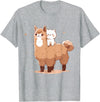 Funny Llama Alpaca Animal Lover Gifts Clothing Llama Alpaca Cat T-Shirt - Heather Grey