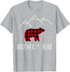 Zum2 Mama Bear Gifts Mama Bear Gift - Buffalo Plaid Brother Bear T-Shirt - Heather Grey