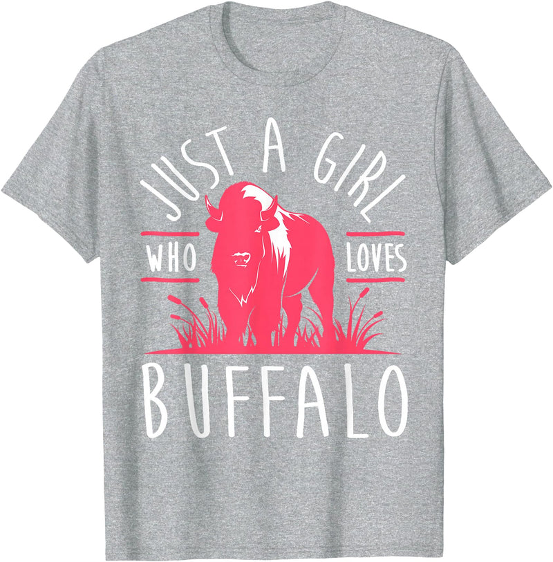 Bison Lover Gifts Wildlife I Bison Natural Reserve Girl Buffalo Lover I Women Bison Fan I Daughter Buffalo T-Shirt - Heather