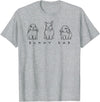 Bunny Dad Cute Lop Rabbit Holland Dad Line Art T-Shirt in Heather Grey