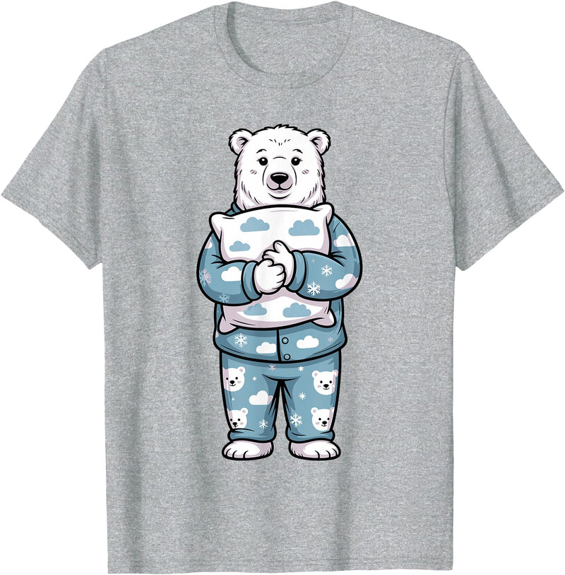 Polar Bear Gift Polar Bear Accessories & Stuff Cute Polar Bear Art for Men Women Kids Arctic Polar Bear T-Shirt - Heather Grey