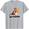 Robin Bird Ornithology Nerd Birding Watcher Robin Bird T-Shirt - Heather Grey
