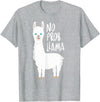 CuisineDuCool Cute No Prob Llama - No Probllama T-Shirt - Heather Grey