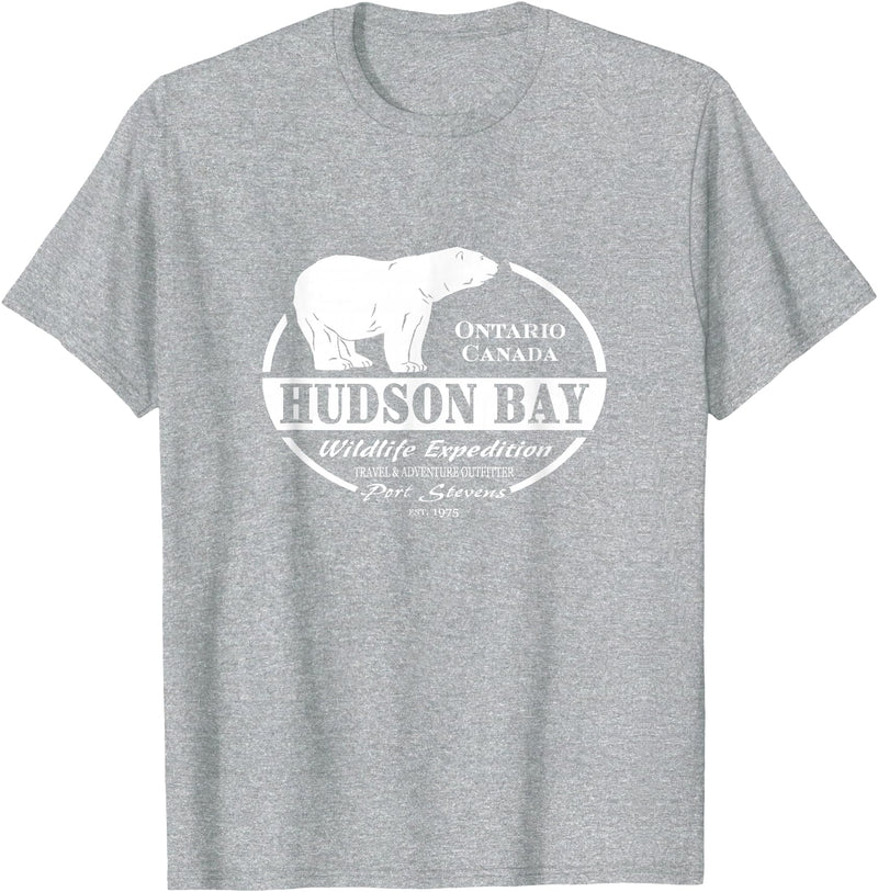 Port Stevens P.S.75 Design Hudson Bay Polar Bear Ontario Canada T-Shirt - Heather Grey