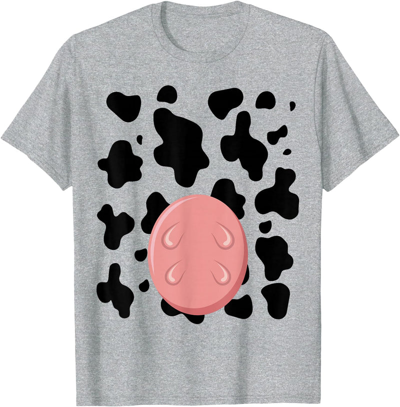 Dairy Milk Farmer Cattle Petting Zoo Humor Costume Funny Cow Utters Costume Easy Calf DIY Halloween Animals T-Shirt -