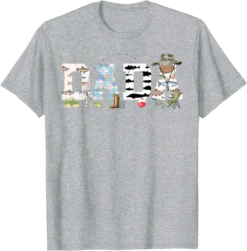 O-Fish-Ally 1st Birthday Matching Family Mom Dad Dada 1st Birthday Fishing T-Shirt - Heather Grey