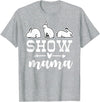 Show Rabbit Mom Mama T-Shirt in Heather Grey