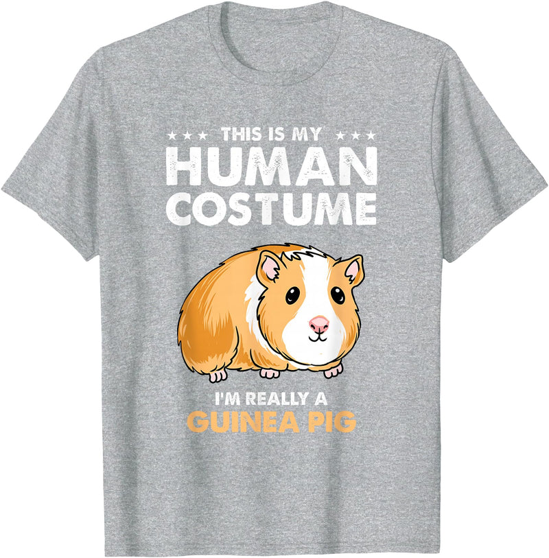 Hiking Lover Design This Is My Human Costume Guinea Pig T-Shirt - Heather Grey