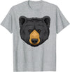 Wowsome! Black Bear Animal Head - Cute Black Bear Lover Women Men T-Shirt - Heather Grey