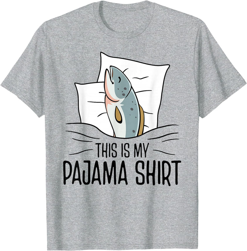 Pajamas Gift Ideas Sleepover Fish Official Sleepshirt Napping Nightgown T-Shirt - Heather Grey