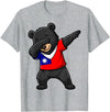Taiwan Dabbing Bear Flag Tees Taiwan Formosan Bear Dab Pose T-Shirt - Heather Grey